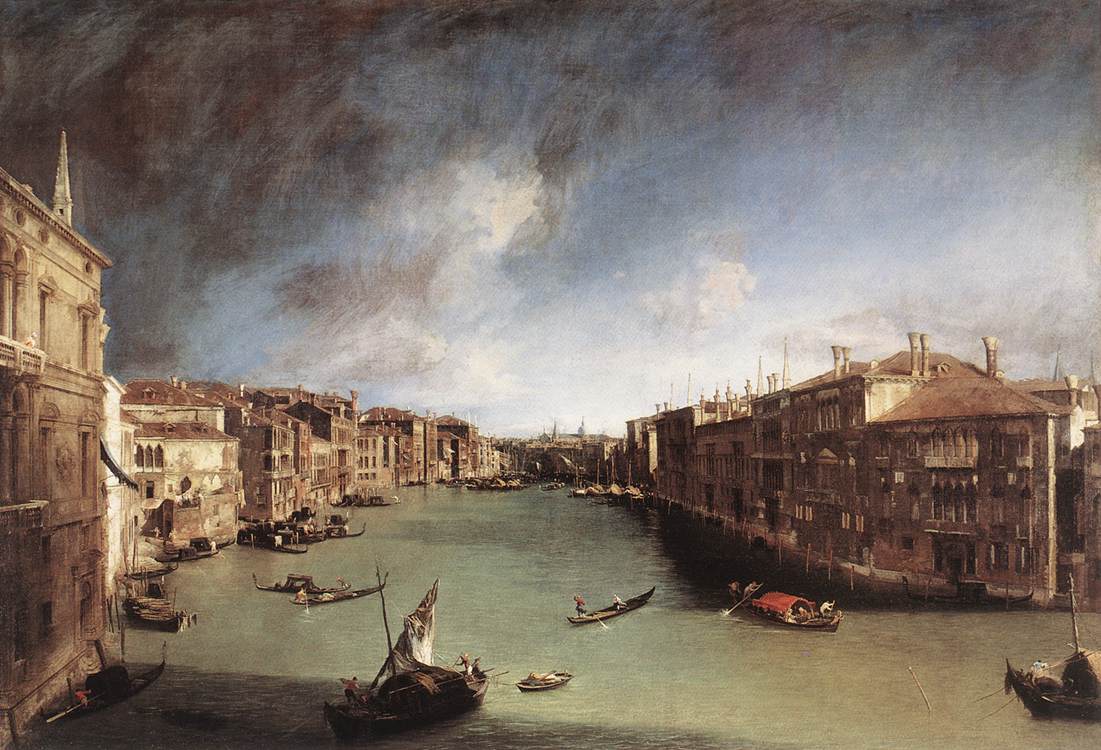 Canaletto Grand Canal, Looking Northeast from Palazo Balbi toward the Rialto Bridge