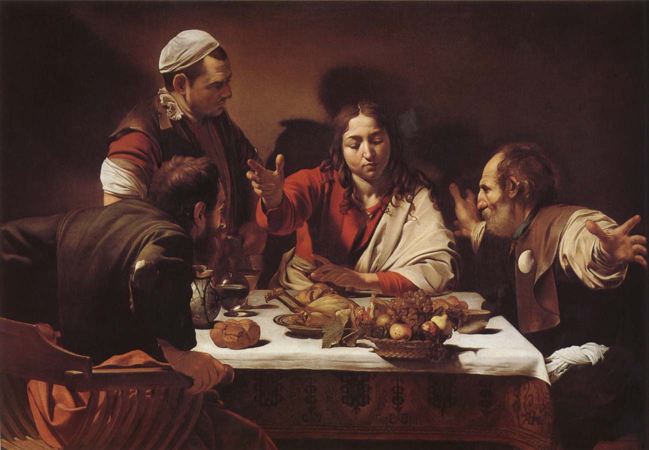 Caravaggio Maltiden in Emmaus