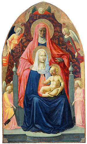 MASACCIO Virgin and Child with Saint Anne