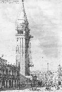 Canaletto, The Piazzetta: Looking North, the Campanile under Repair bdr