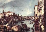 Canaletto, The Grand Canal with the Rialto Bridge in the Background (detail)