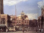 Canaletto Piazza San Marco: the Clocktower f Spain oil painting reproduction