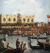 Canaletto Return of the Bucentoro to the Molo on Ascension Day (detail) d France oil painting reproduction