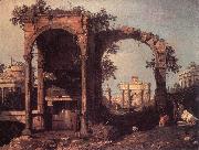Canaletto Capriccio: Ruins and Classic Buildings ds Spain oil painting reproduction