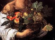 Caravaggio Boy with a Basket of Fruit (detail) fg Spain oil painting reproduction