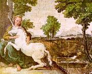 Domenichino The Maiden and the Unicorn Germany oil painting reproduction
