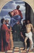 Titian St Mark with SS Cosmas,Damian,Roch and Sebastian France oil painting reproduction
