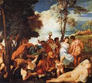Titian The Bacchanal of the Andrians Spain oil painting reproduction