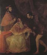 Titian Pope Paul III,Cardinal Alessandro Farnese and Duke Ottavio Farnese (mk45) Spain oil painting reproduction