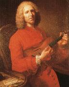 rameau jean philippe rameau with his violin, a famous portrait by joseph aved Spain oil painting reproduction