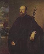 Titian Portrat eines Malers mit einer Palme oil painting artist