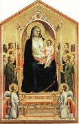 Giotto Madonna and Child Enthroned among Angels and Saints Spain oil painting reproduction