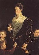 PARMIGIANINO, Portrait of the Countess of Sansecodo and Three Children