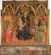 SASSETTA Madonna and Child Enthroned with Four Angels and SS.John the Baptist,Peter,Francis,and Paul Spain oil painting reproduction