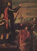 Titian The Exbortation of the Marquis del Vasto to His Troops Sweden oil painting reproduction