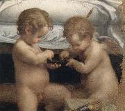 Correggio Danae,Detail of the two cupids France oil painting reproduction