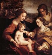 Correggio Le mariage mystique de sainte Catherine d'Alexandrie avec saint Sebastien USA oil painting reproduction