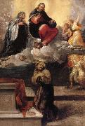 Faccini,Pietro Le Christ et la Vierge apparaissent a Saint Francois d'Assise Sweden oil painting reproduction