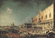 Canaletto Il ricevimento del'ambasciatore francese al Palazzo Ducale (mk21) France oil painting reproduction
