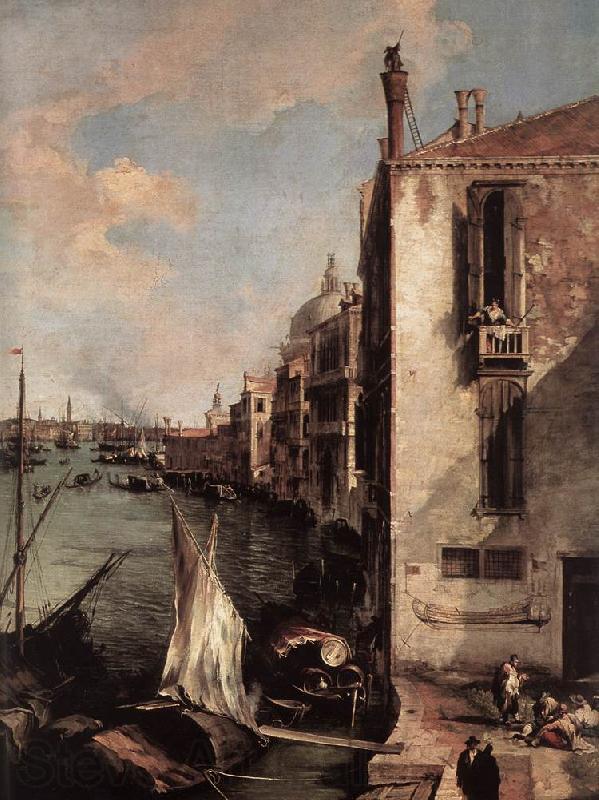 Canaletto Grand Canal, Looking East from the Campo San Vio (detail) fd Norge oil painting art