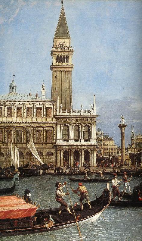 Canaletto Return of the Bucentoro to the Molo on Ascension Day (detail)  fd Norge oil painting art