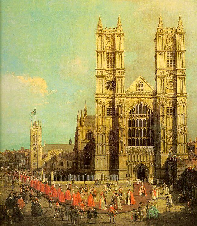 Canaletto Westminster Abbey with a Procession of the Knights of Bath France oil painting art