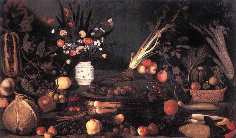 Caravaggio Still-Life with Flowers and Fruit g Norge oil painting art