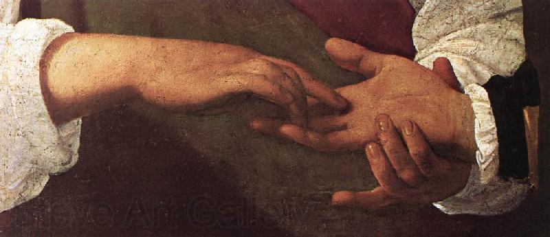 Caravaggio The Fortune Teller (detail) drgdf Spain oil painting art