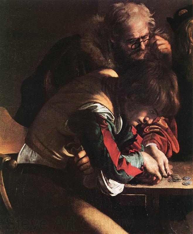 Caravaggio The Calling of Saint Matthew (detail) dsf Norge oil painting art