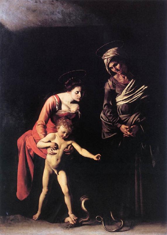 Caravaggio Madonna with the Serpent df Spain oil painting art