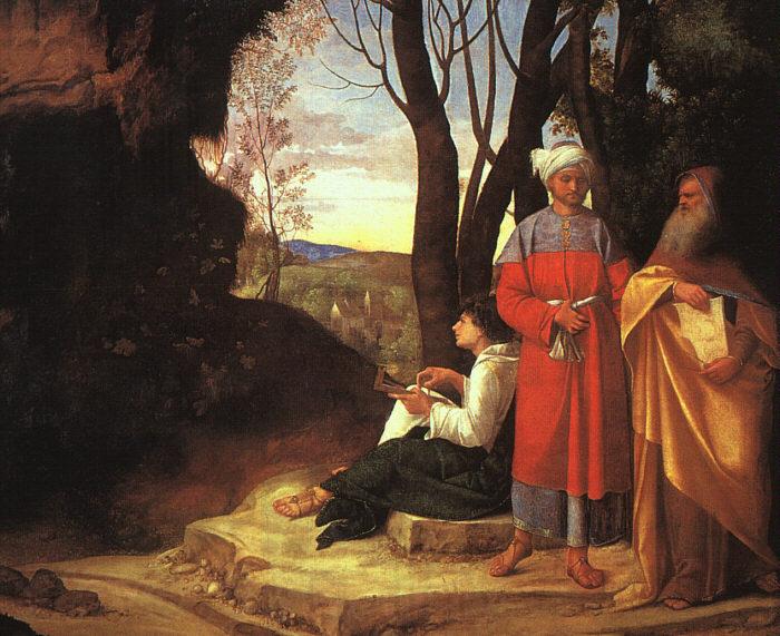 Giorgione The Three Philosophers dh Spain oil painting art