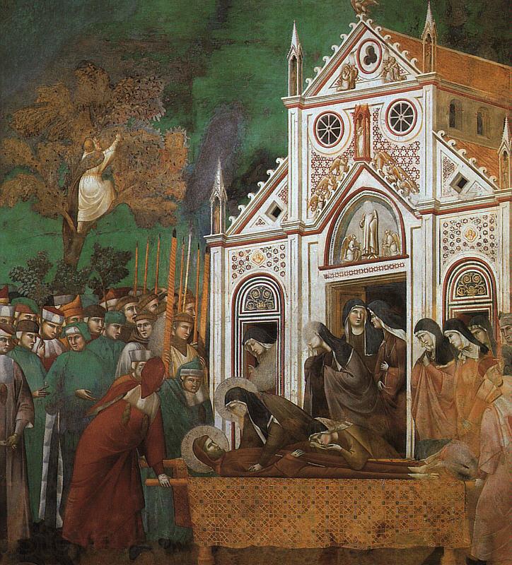 Giotto St.Francis Mourned by St.Clare Spain oil painting art