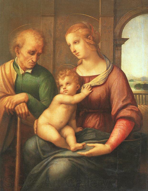 Raphael The Holy Family with Beardless St.Joseph Germany oil painting art