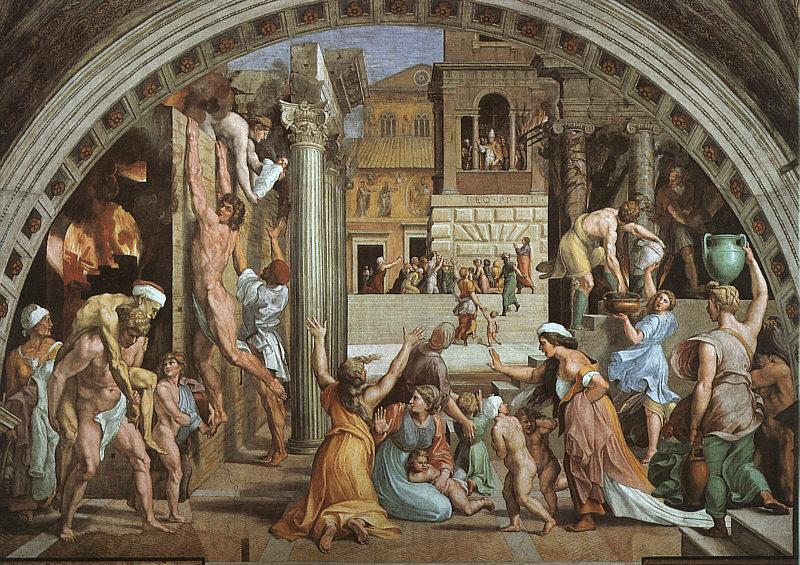 Raphael The Fire in the Borgo Spain oil painting art