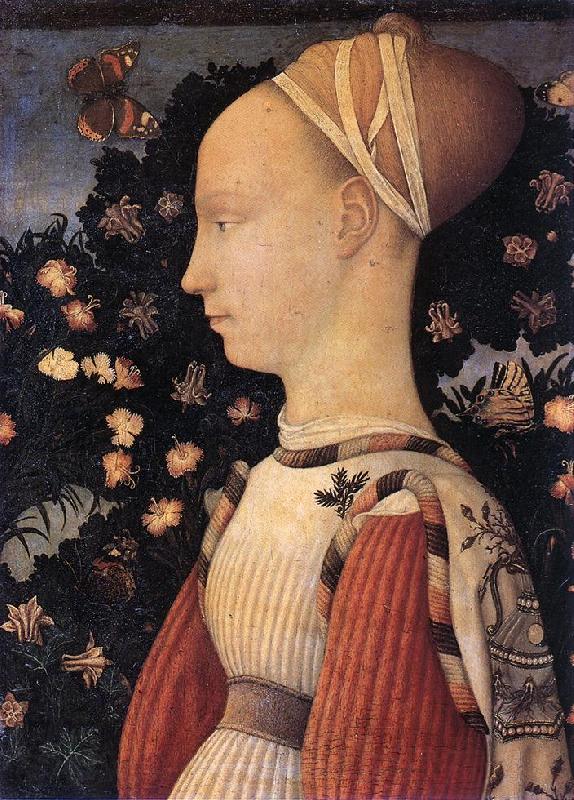 PISANELLO Portrait of a Princess of the House of Este  vhh Norge oil painting art