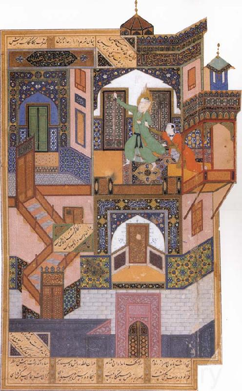 Bihzad Zulaykha attempts to seduce joseph in her palace Norge oil painting art
