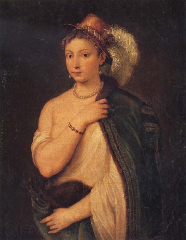Titian Portrait of a Young Woman Spain oil painting art