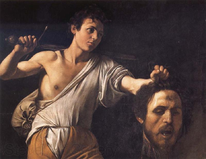 Caravaggio David with the head of Goliath Norge oil painting art