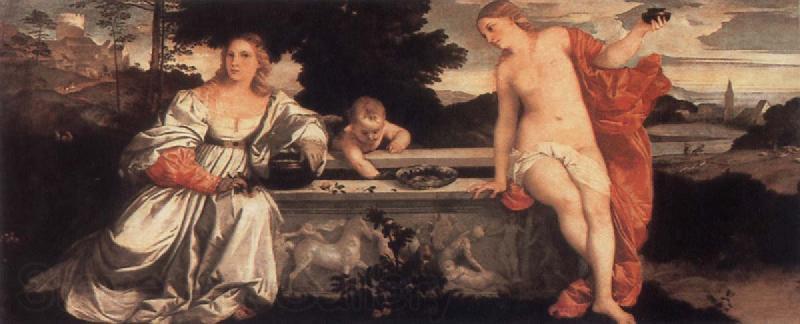 Titian Sacred and Profane Love Germany oil painting art