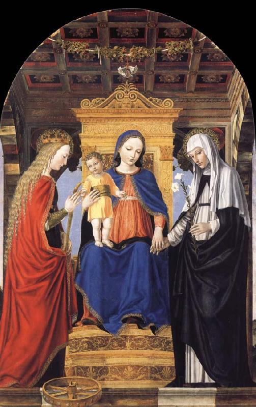 Bergognone The Virgin and Child Enthroned with Saint Catherine of Alexandria and Saint Catherine of Siena Germany oil painting art