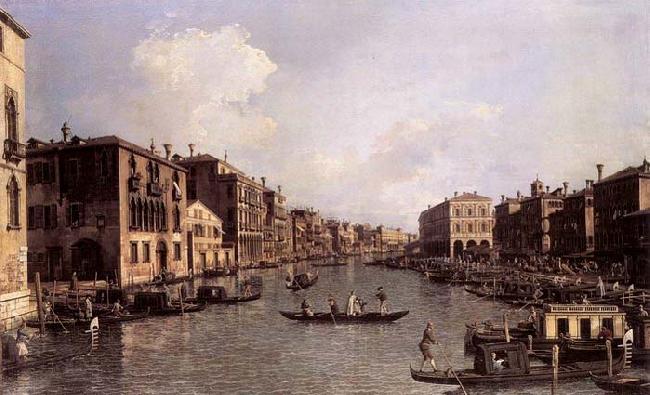 Canaletto Looking South-East from the Campo Santa Sophia to the Rialto Bridge Germany oil painting art