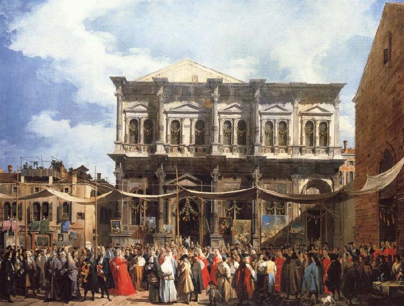 Canaletto Venice The Feast Day of Saitn Roch Norge oil painting art