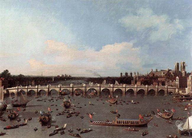 Canaletto Westminster Bridge from the North on Lord Mayor-s Day Norge oil painting art