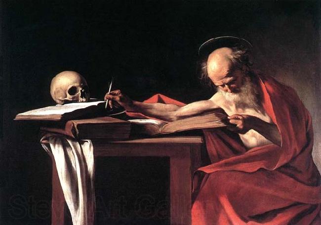 Caravaggio St Jerome Norge oil painting art