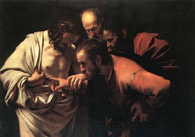 Caravaggio The Incredulity of Saint Thomas Norge oil painting art