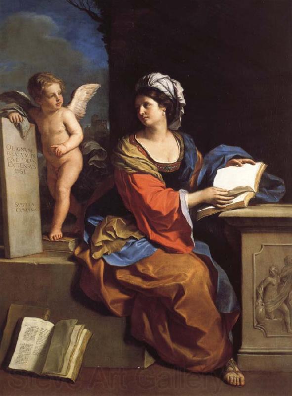 GUERCINO The Cumaean Sibyl with a Putto Norge oil painting art