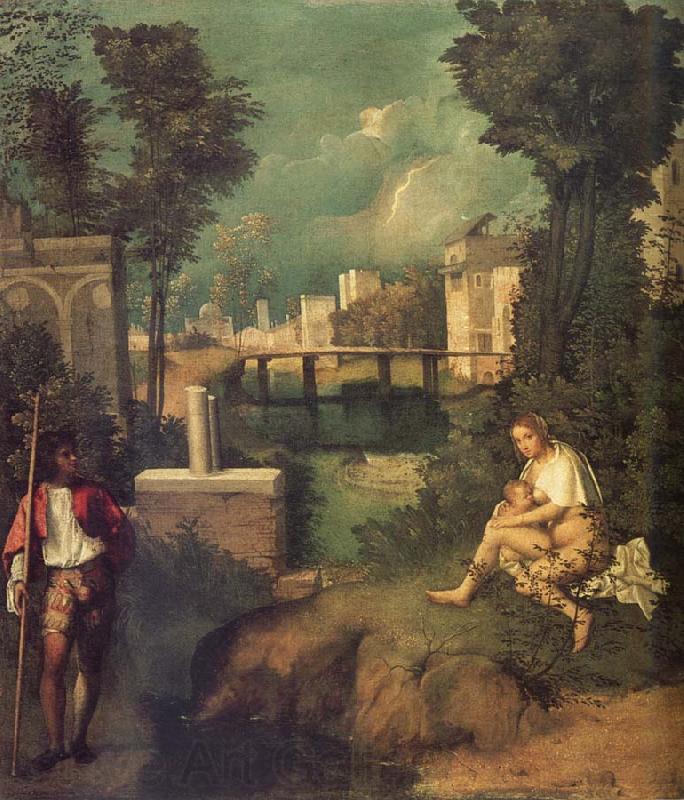 Giorgione THe Tempest Spain oil painting art