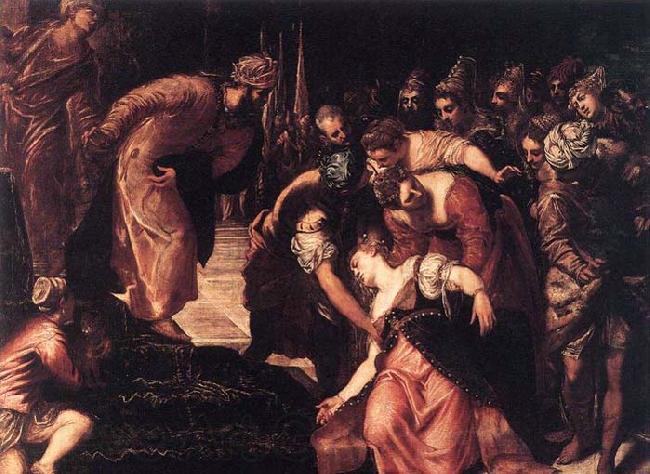 Tintoretto Esther before Ahasuerus France oil painting art