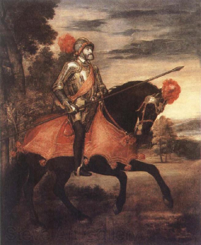 Titian Empeor Charles V at Muhlbeng Spain oil painting art