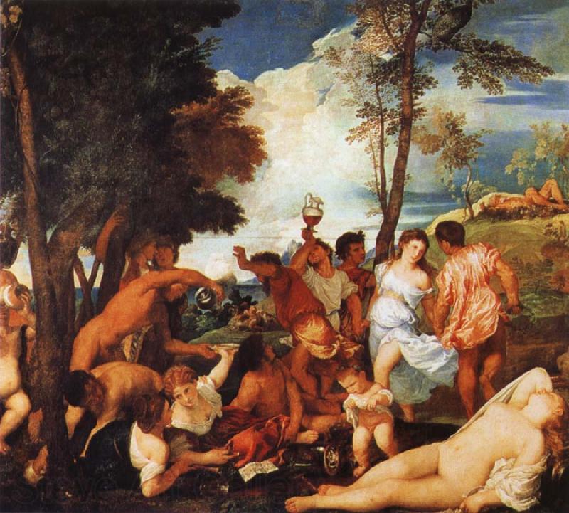 Titian The Bacchanal of the Andrians Norge oil painting art